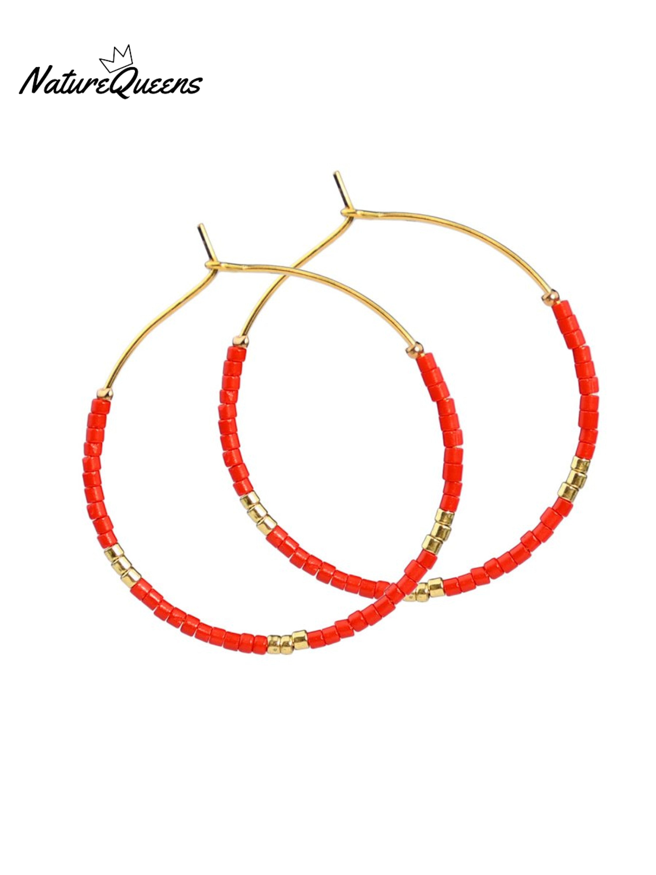 Bohemian Colorful Rice Bead Earrings