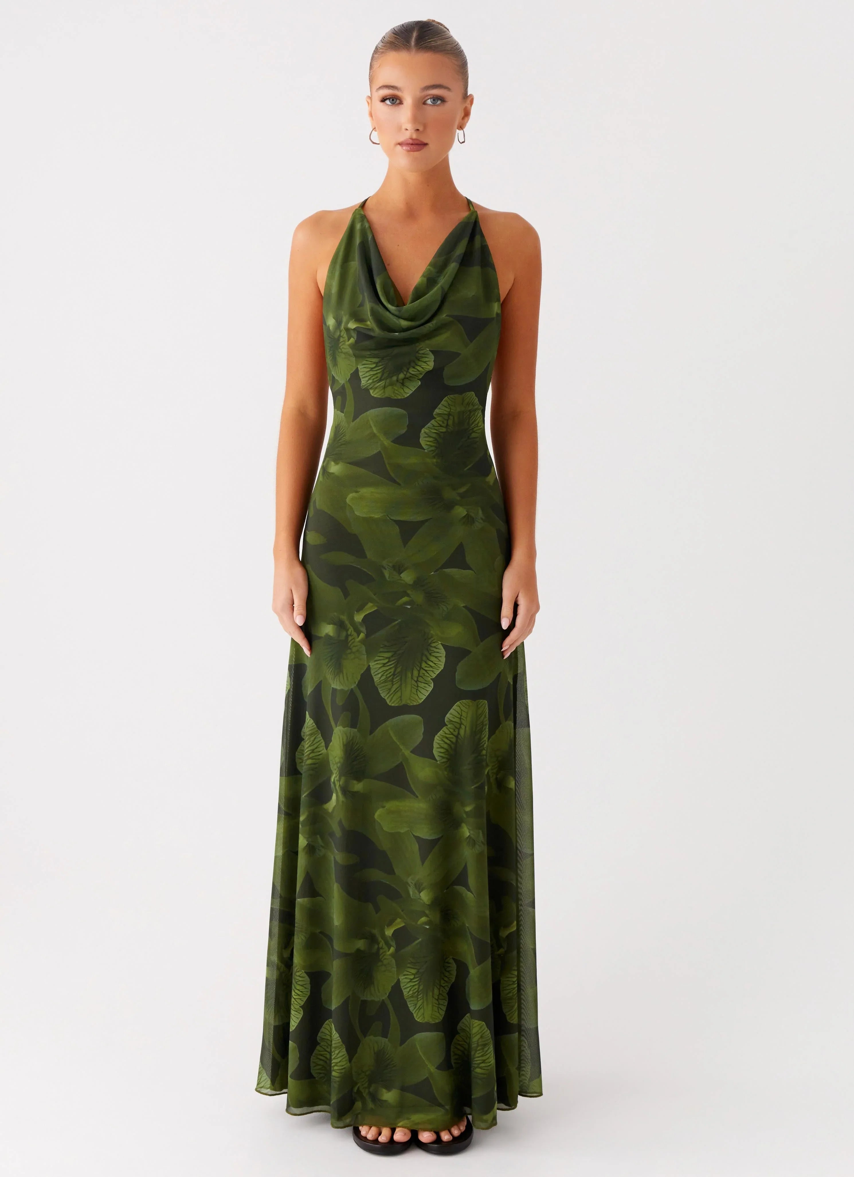 Robe longue Dahliana - Imprimé floral tropical