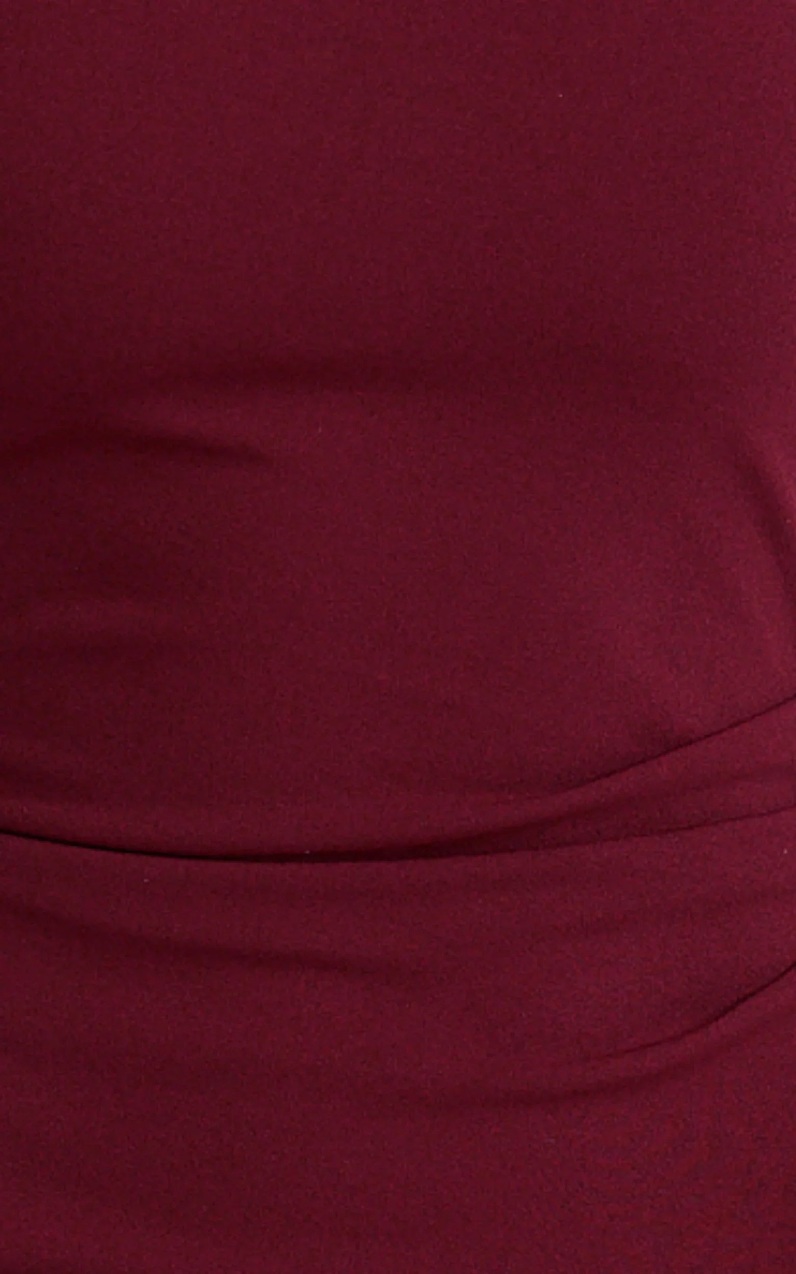 Robe longue Helen - Robe ajustée drapée asymétrique lie-de-vin