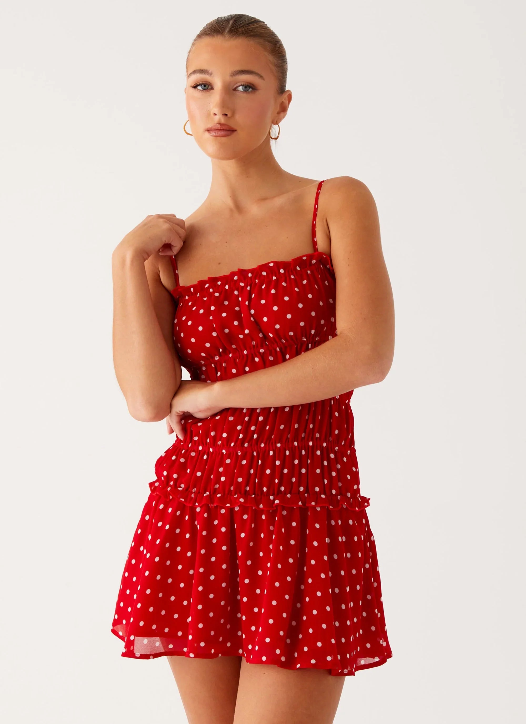 Mini-robe Cynlee - Rouge à pois