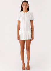 Robe courte plissée To Us - Blanc