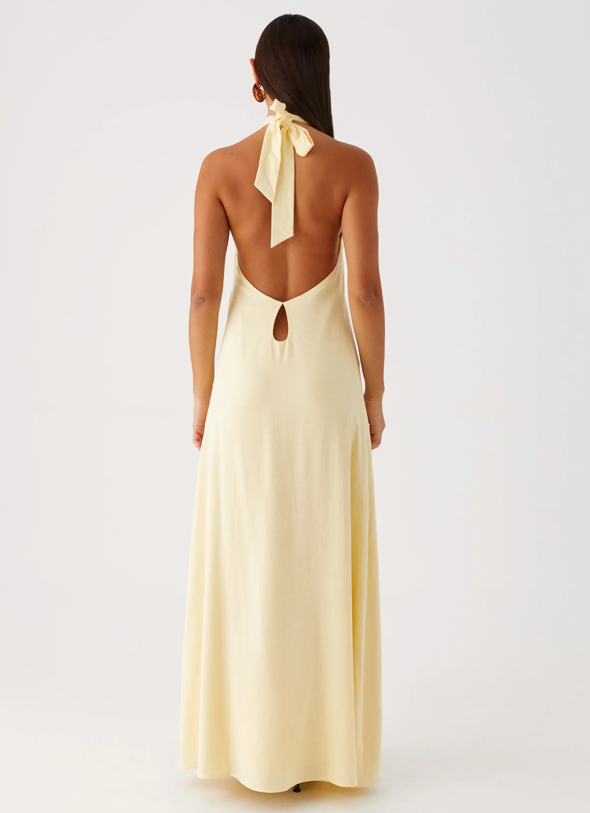 Robe longue en lin Golden Child - Jaune
