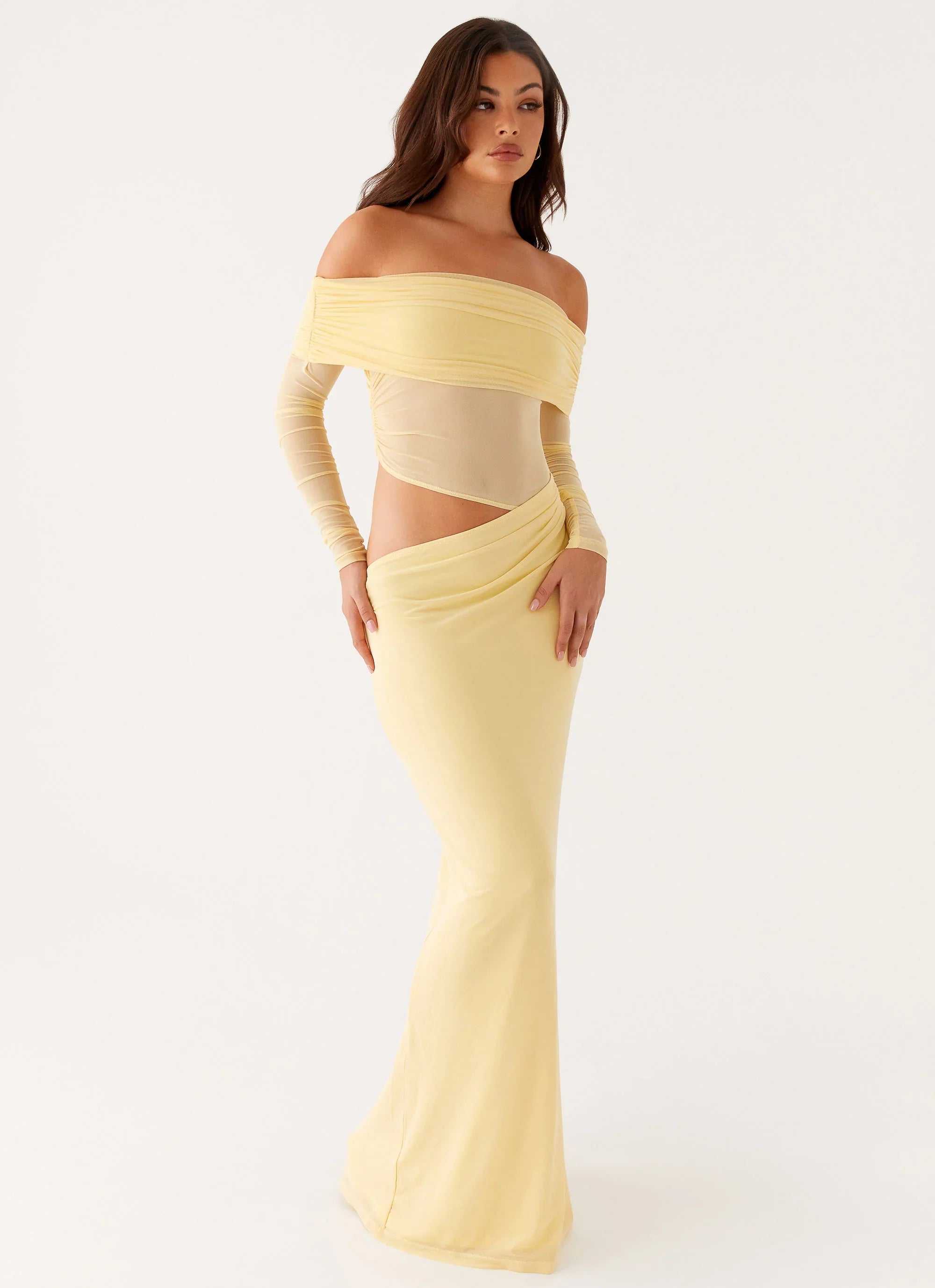 Robe longue Emery – Jaune