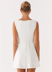 Robe courte Emelie - Blanc