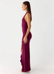 Robe longue Charmed By You - Prune