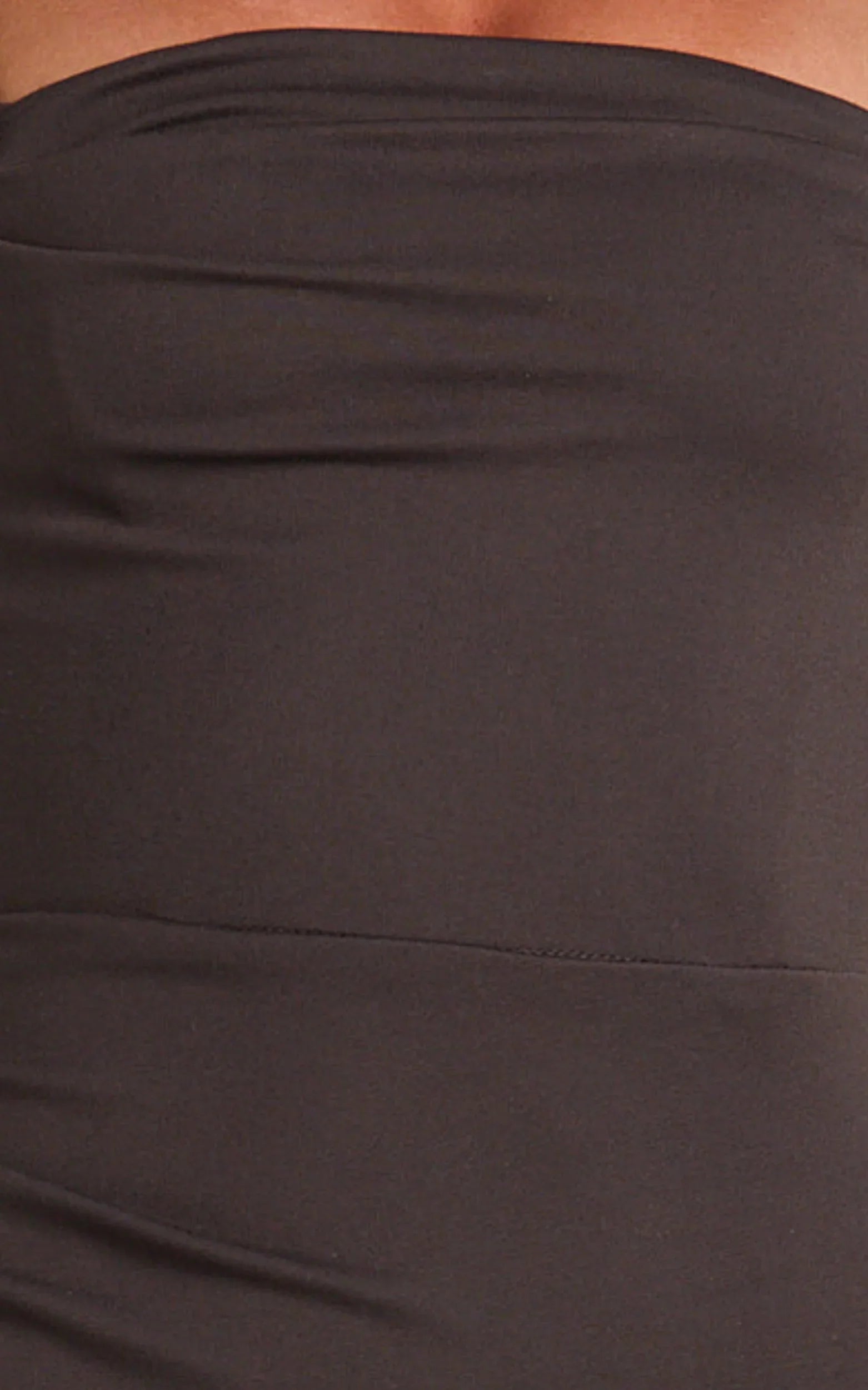 Robe Tiffy Midi - Robe Fourreau Moulante à Col Carré et Frons en Chocolat