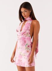 Robe Courte Heidi - Imprimé Floral Rose