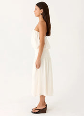Robe longue Calanthe - Ivoire