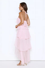Robe longue dos nu Dreamlight Affair rose
