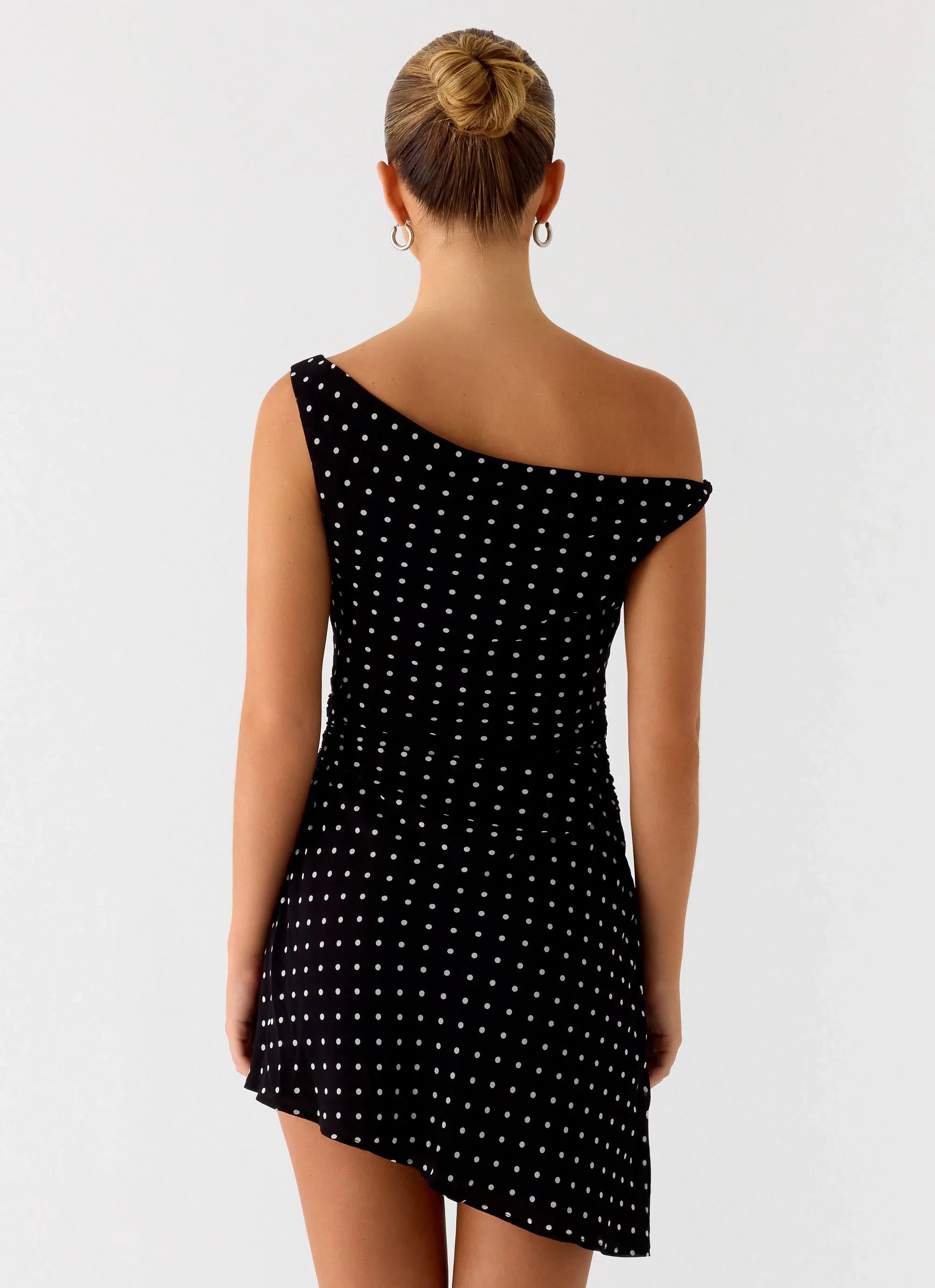 Mini-robe Delusional - Pois noirs