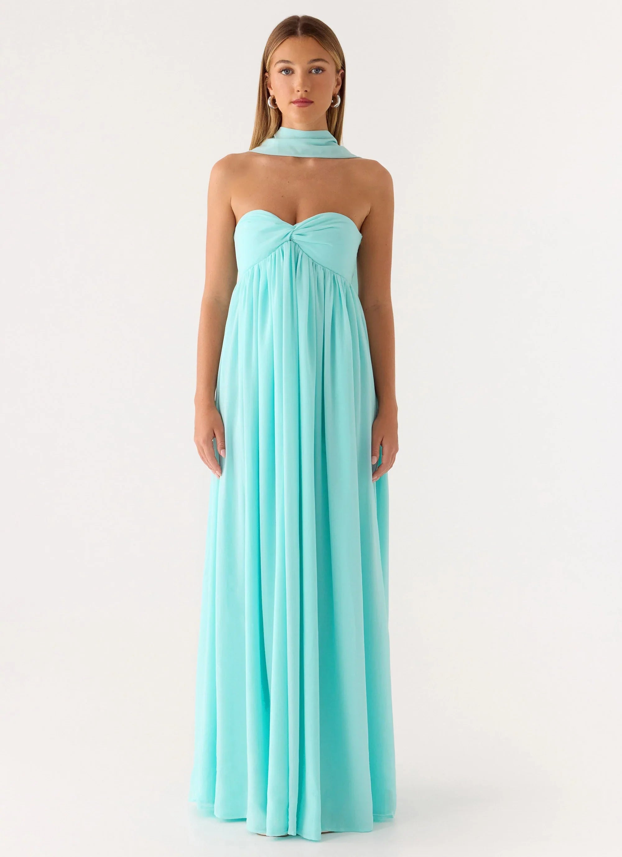 Robe longue Celestino Scarf - Aqua