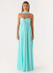 Robe longue Celestino Scarf - Aqua