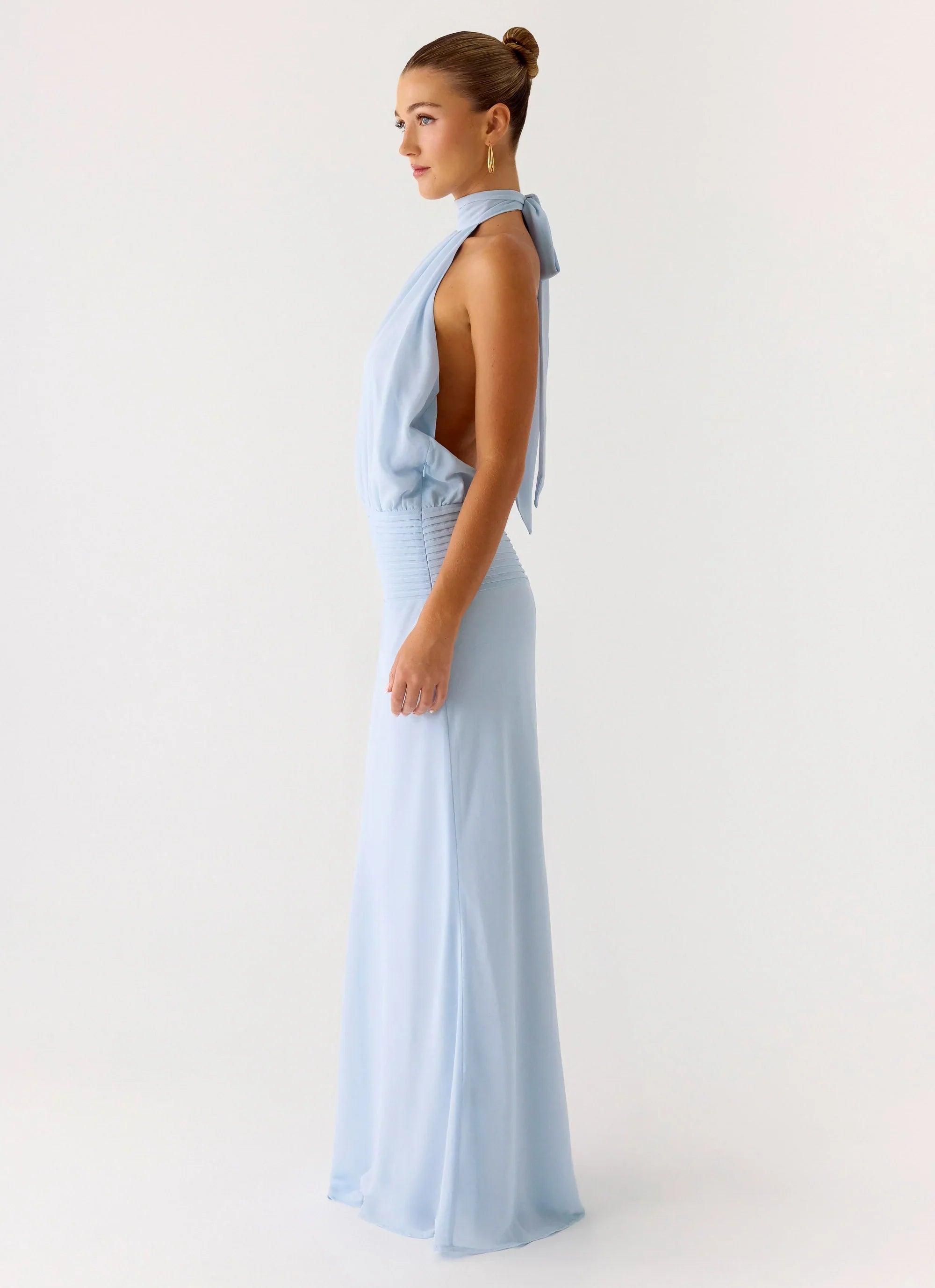 Robe longue Lalia - Bleu pâle