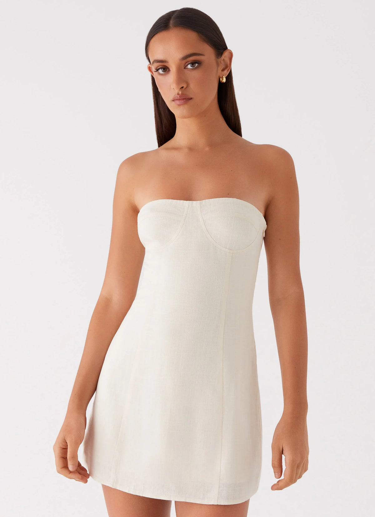Robe Courte en Lin Do It That Way – Ivoire