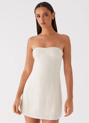 Robe Courte en Lin Do It That Way – Ivoire