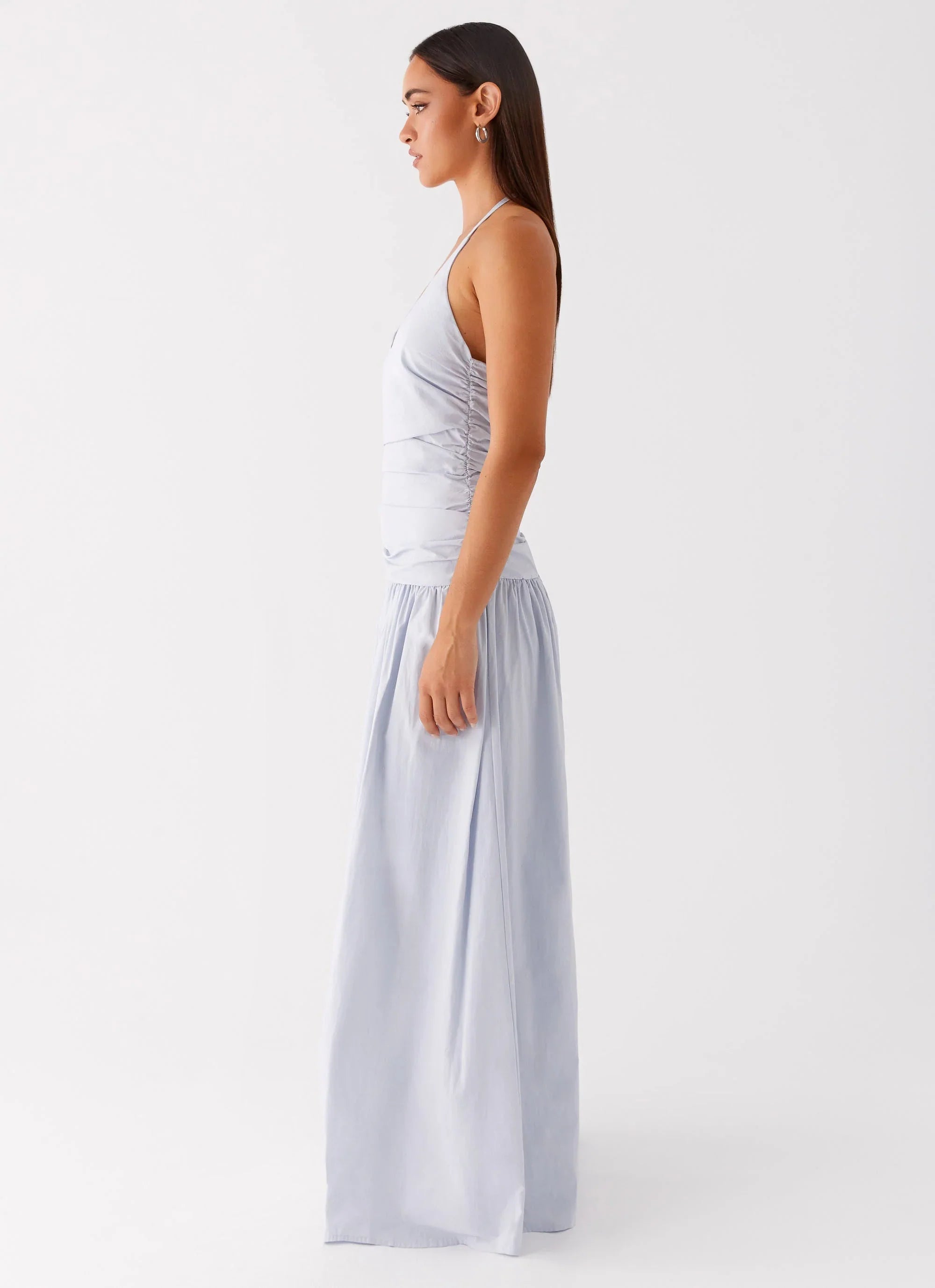 Robe longue Cristina - Bleu bleuet