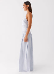 Robe longue Cristina - Bleu bleuet