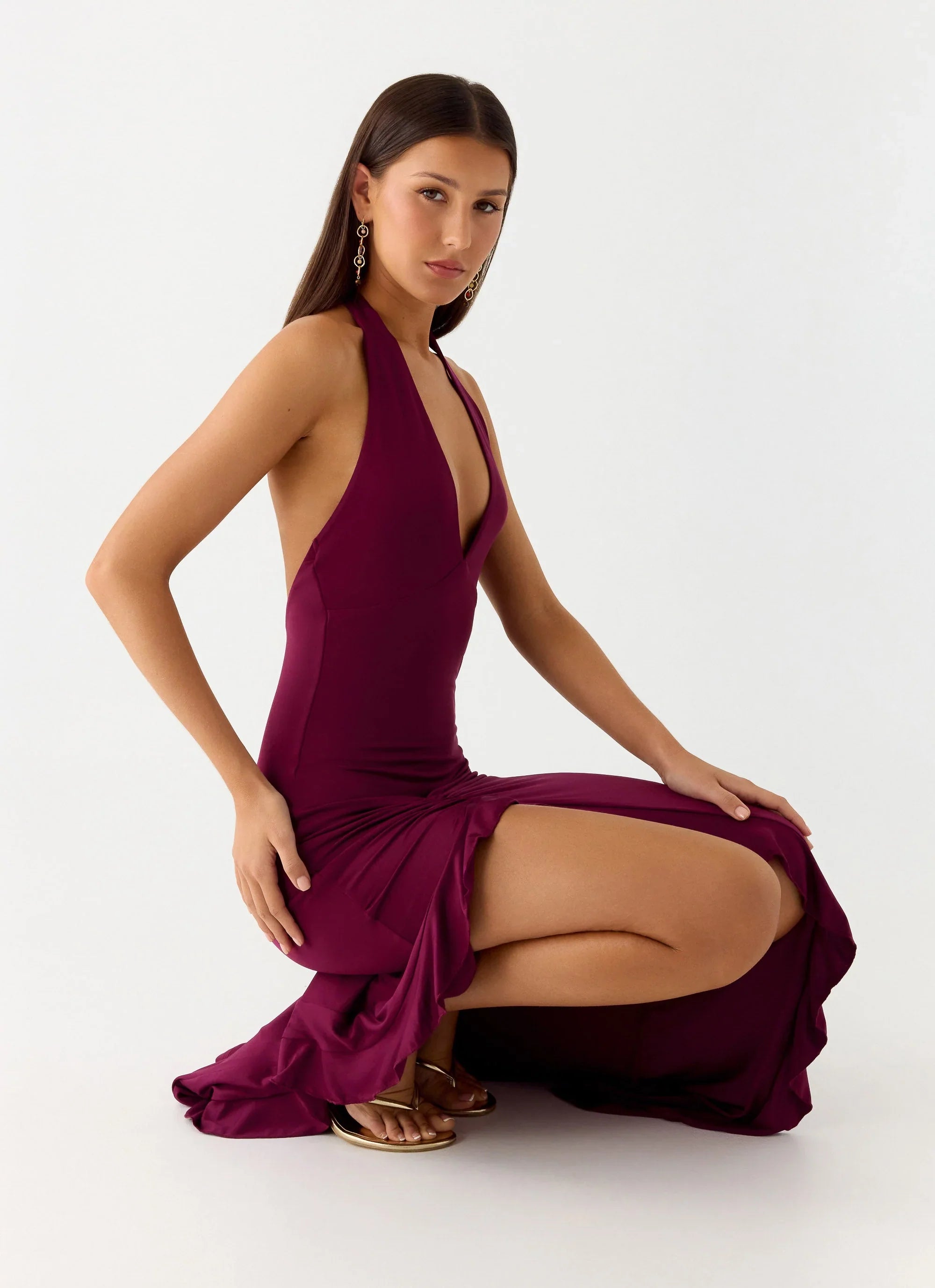 Robe longue Charmed By You - Prune