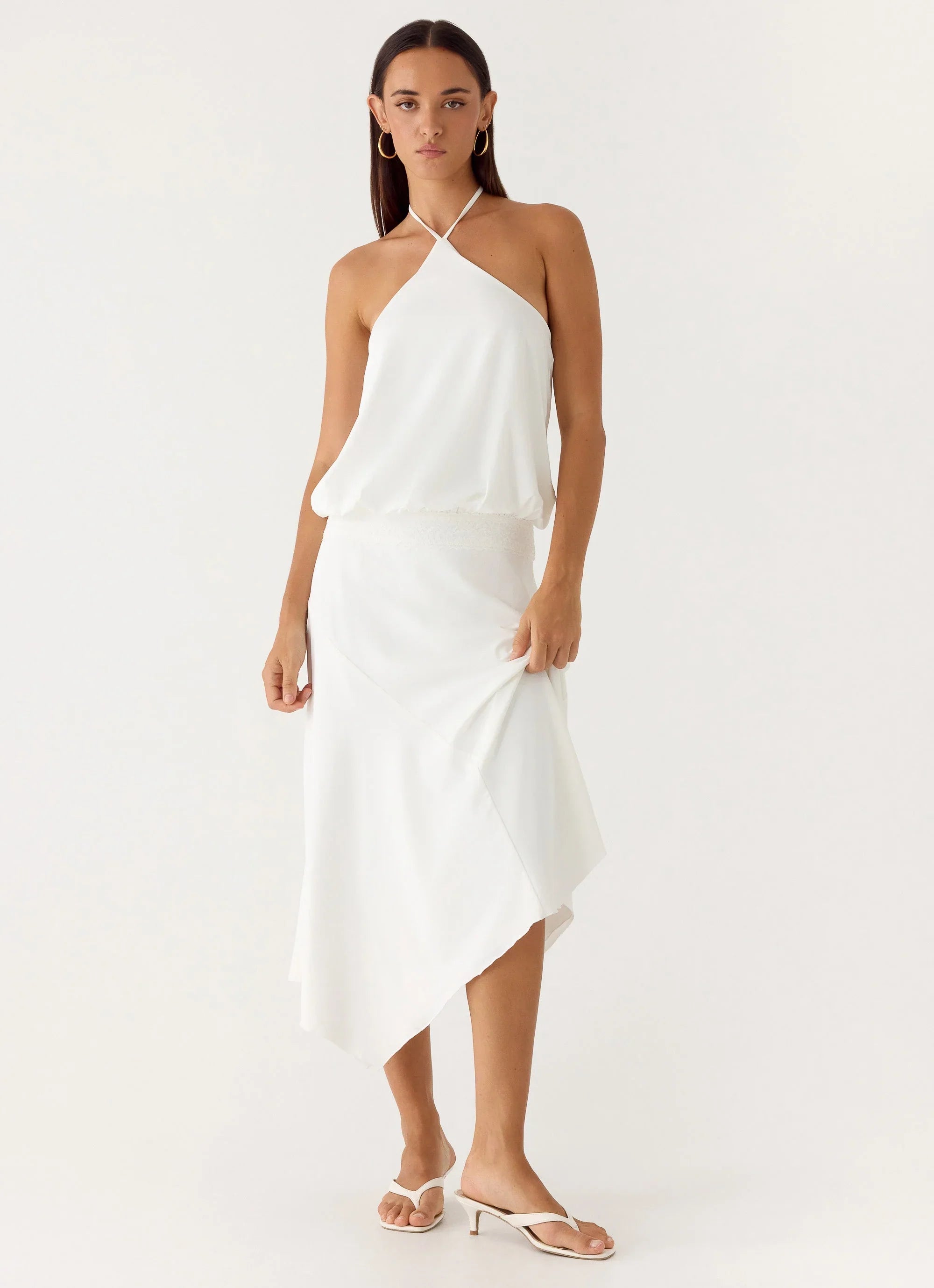 Robe midi To The Girls - Blanc