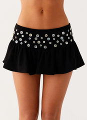 Jupe-short taille basse Vegas Nights - Noir