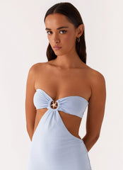 Robe longue Tatiana - Bleu