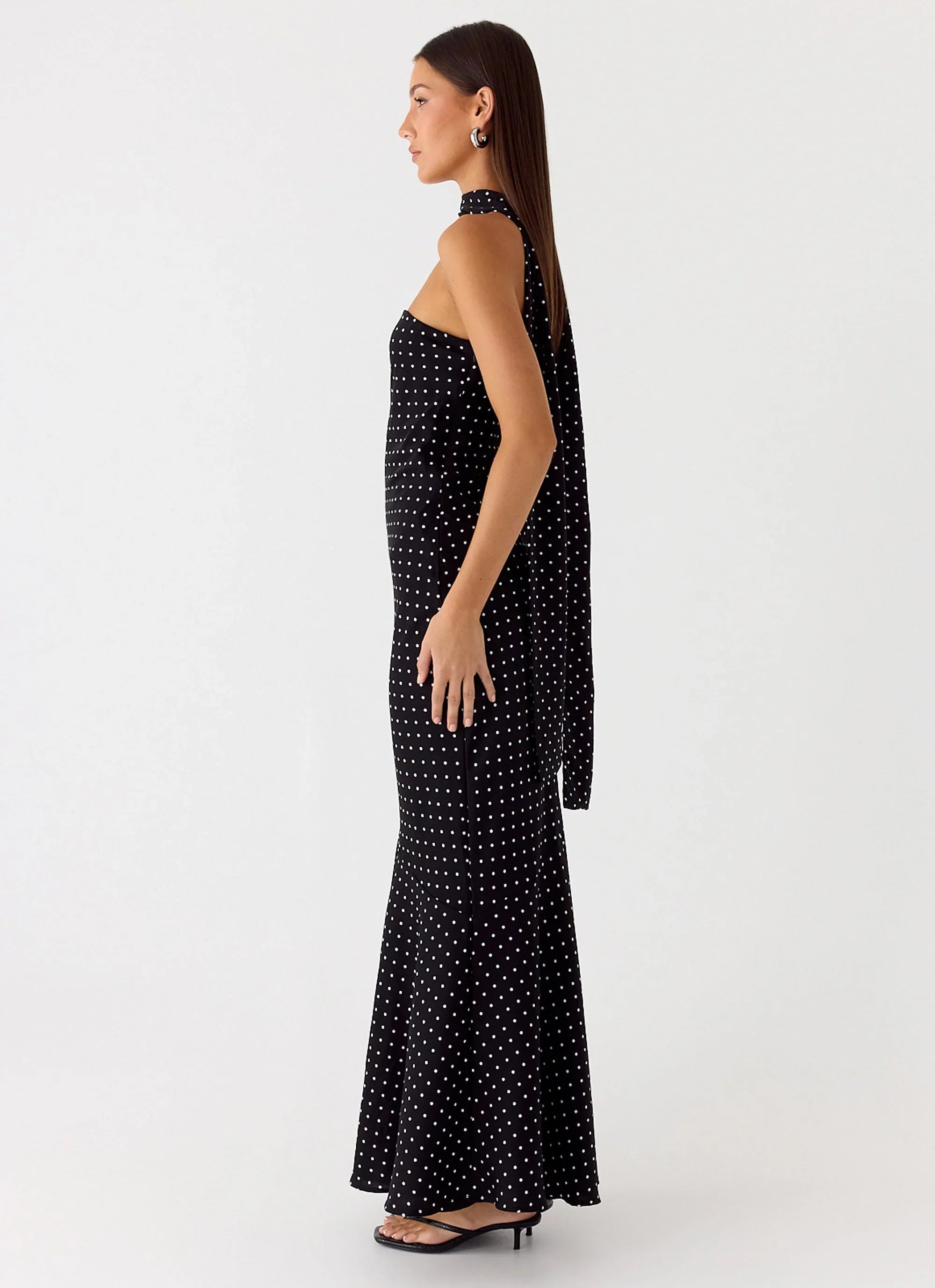 Robe longue Under The Pagoda - Pois noirs