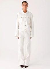 Veste en jean oversize Back Again - Blanc