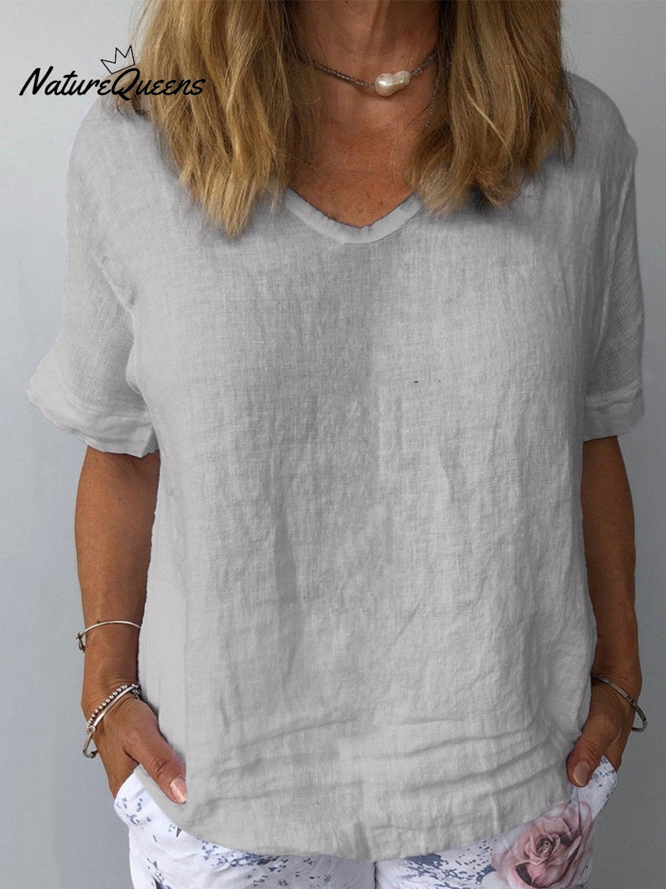 Women's Cotton & LinenCasual Top