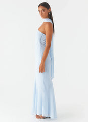 Robe longue Under The Pagoda - Bleu