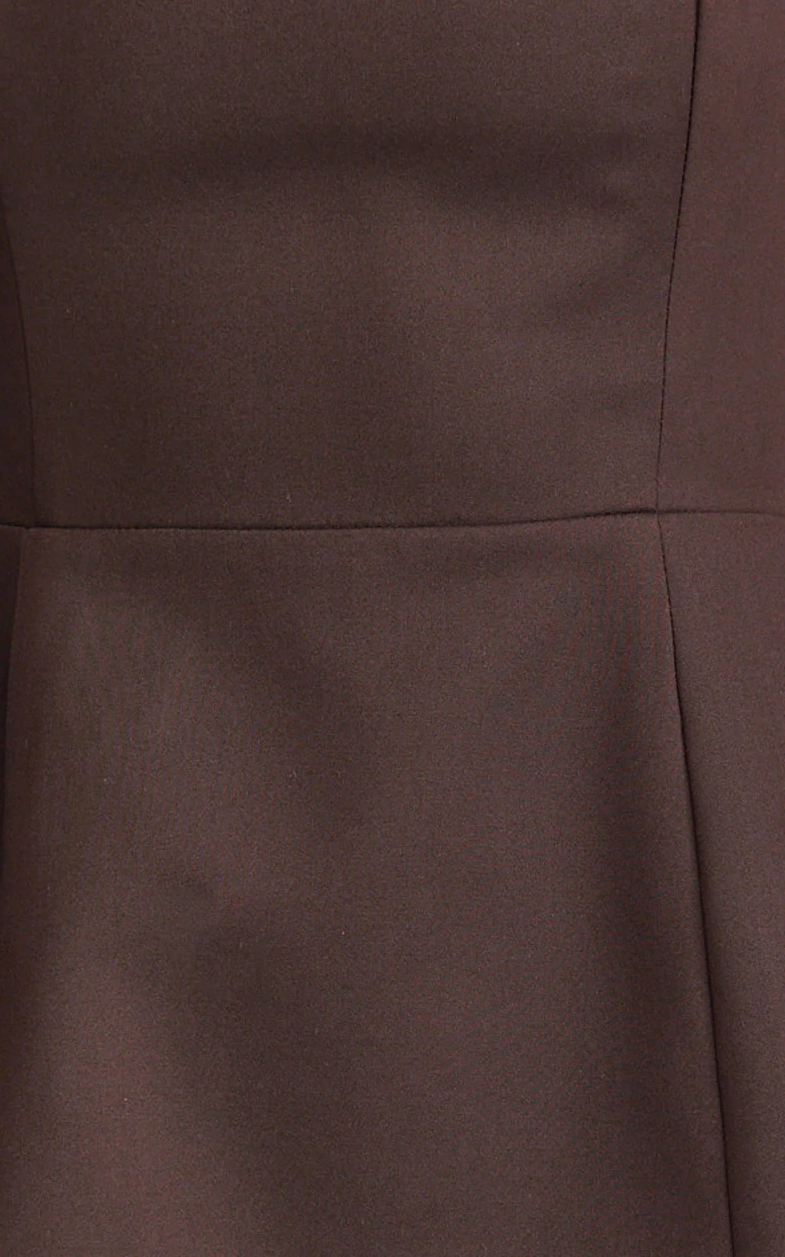 Mini-robe Dante - Robe à encolure américaine et jupe tulipe couleur chocolat