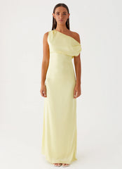 Robe longue en satin Heart Of Glass - Jaune