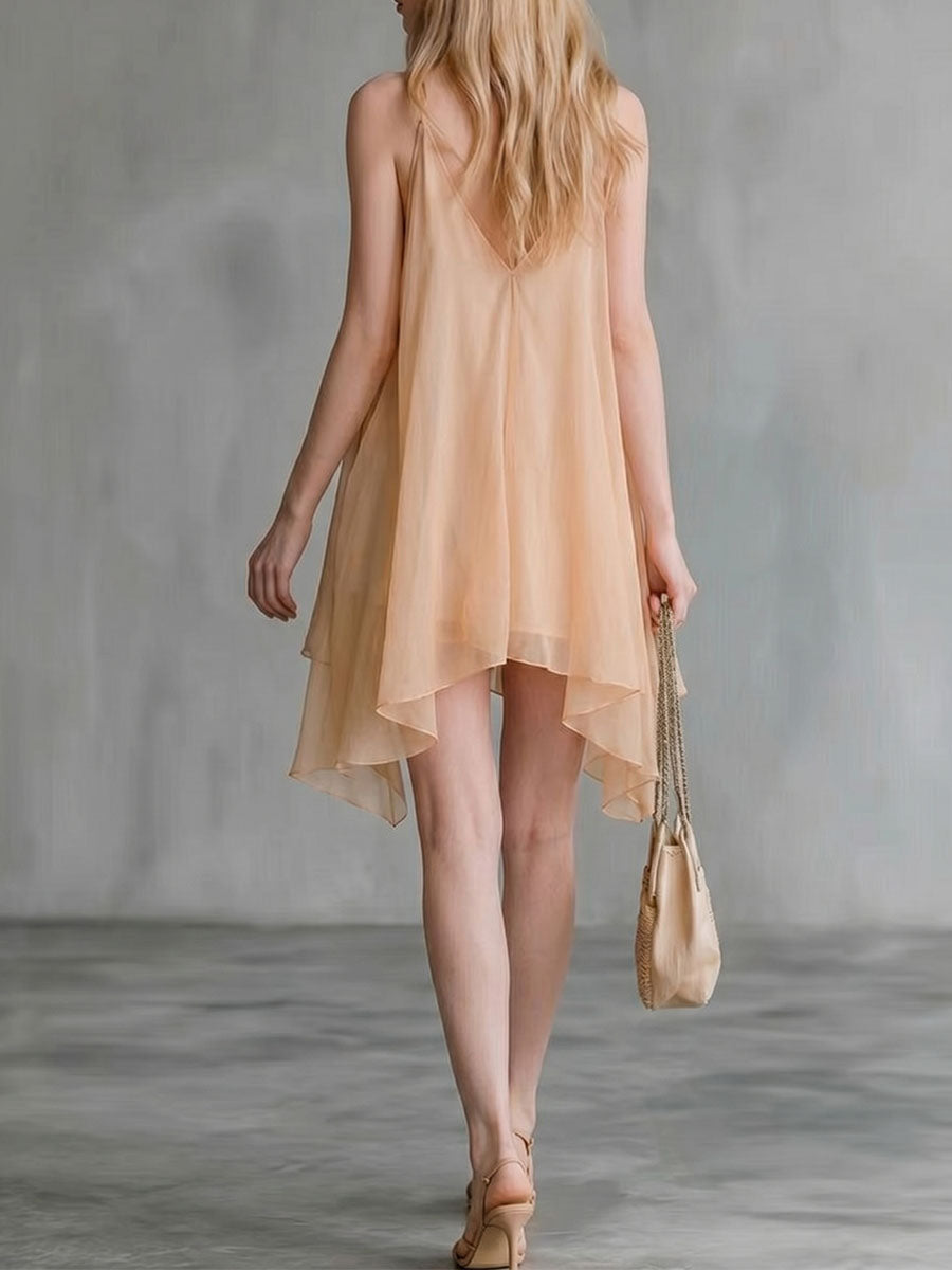 Women's Sleeveless Chiffon Slip Dress