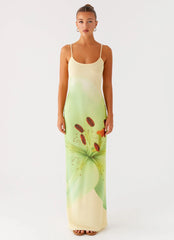 Robe longue en maille Bad News - Lys Jaune