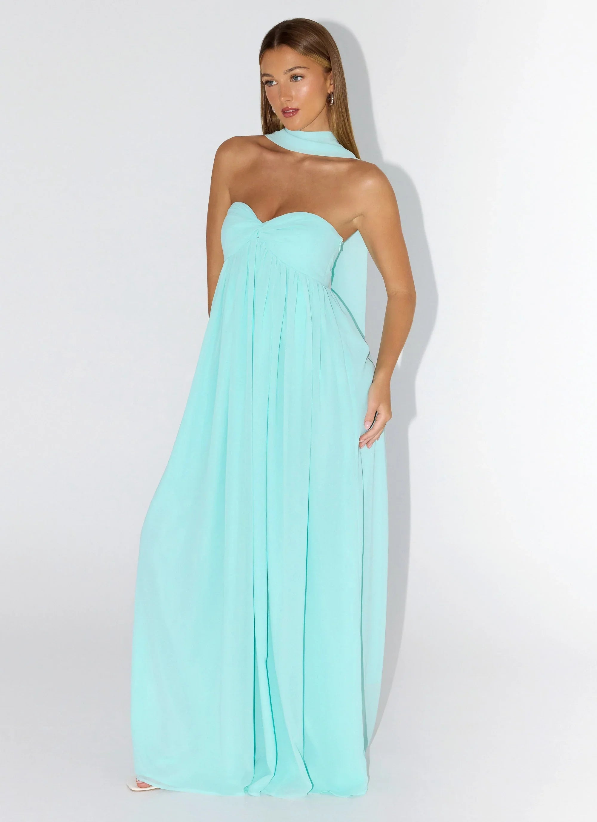 Robe longue Celestino Scarf - Aqua