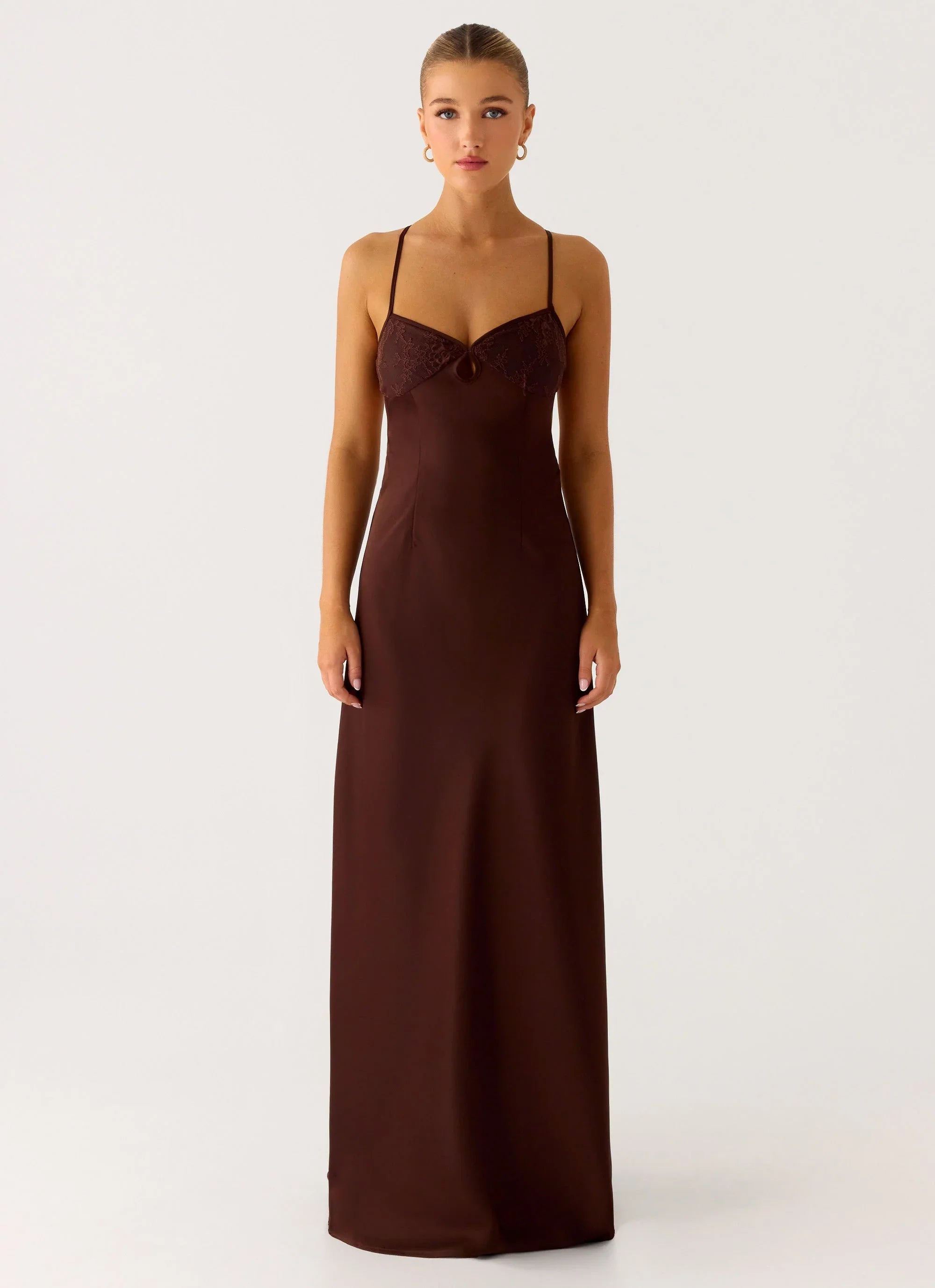 Robe longue Joanie - Chocolat