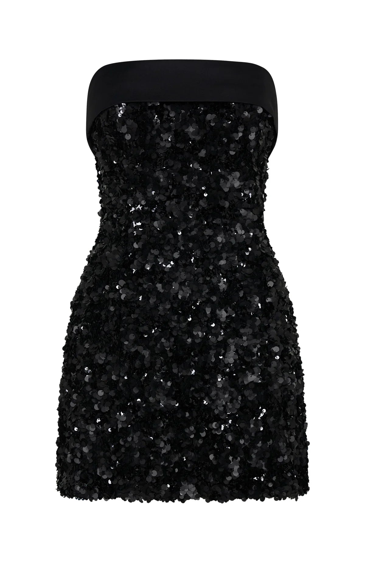 Mini-robe bustier à sequins All In Noire