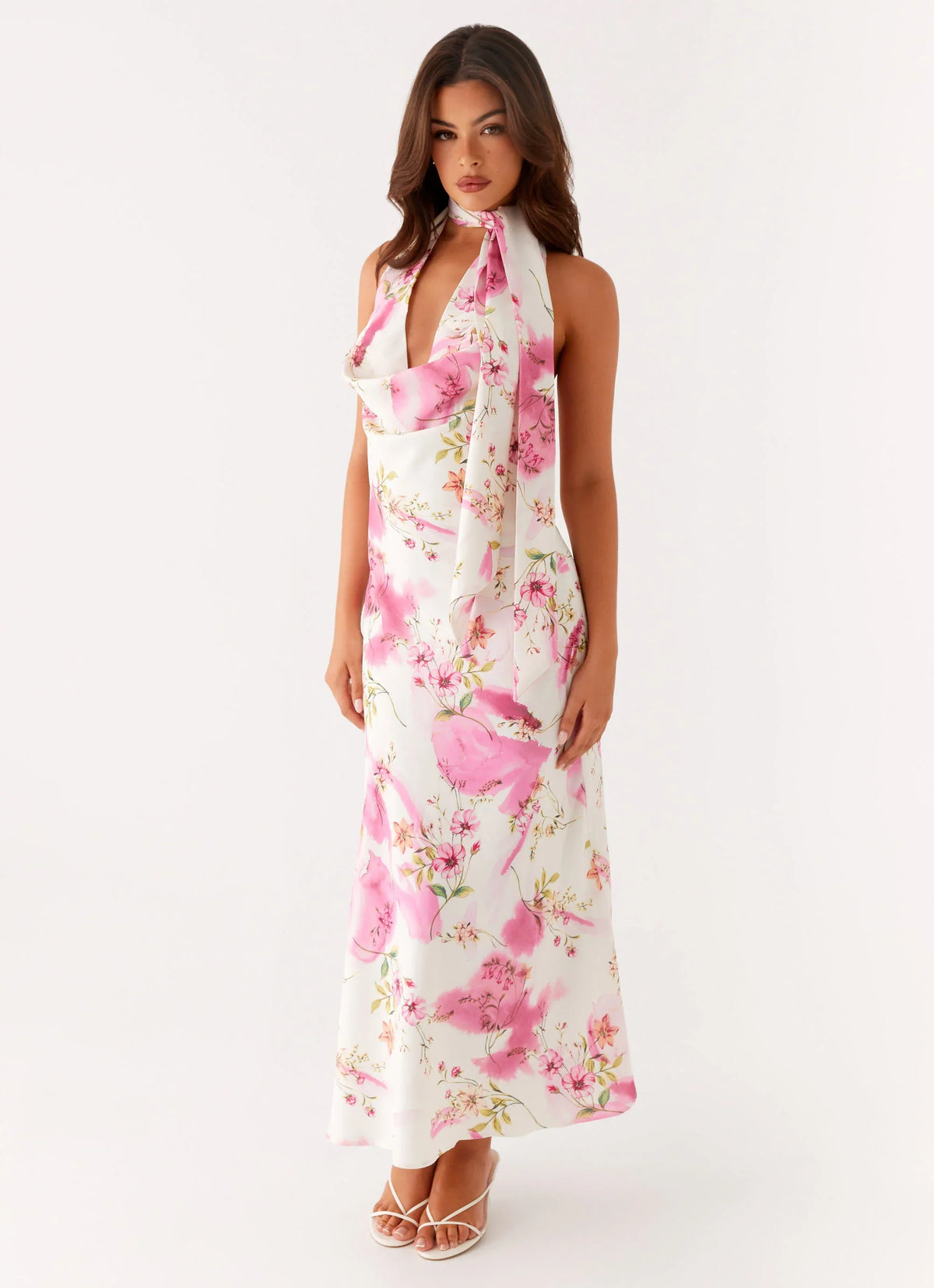 Robe midi Jensen - Imprimé floral ivoire