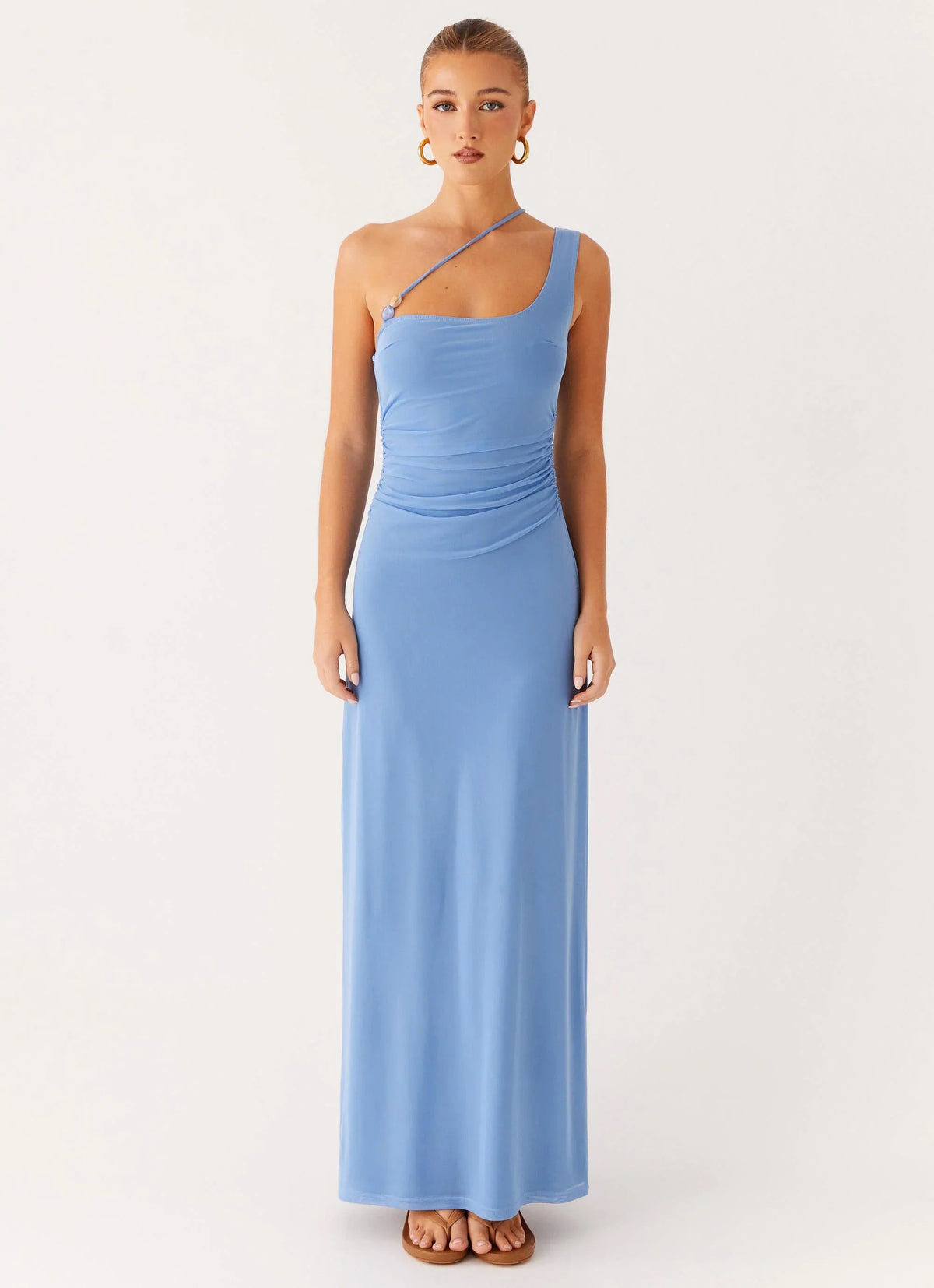 Robe longue Larisa - Bleu bleuet