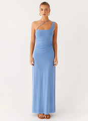 Robe longue Larisa - Bleu bleuet