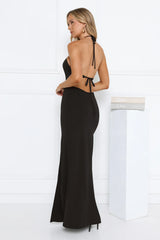 Robe longue dos nu noire Island Reservation