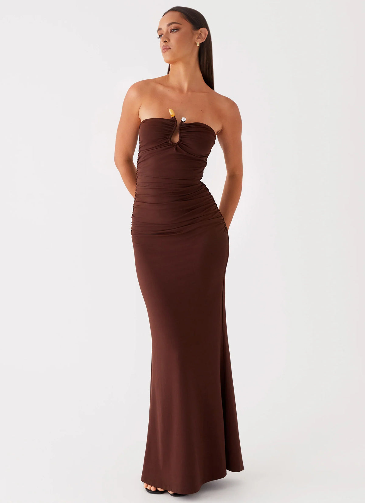 Robe longue Rudy – Marron