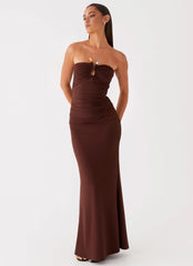 Robe longue Rudy – Marron