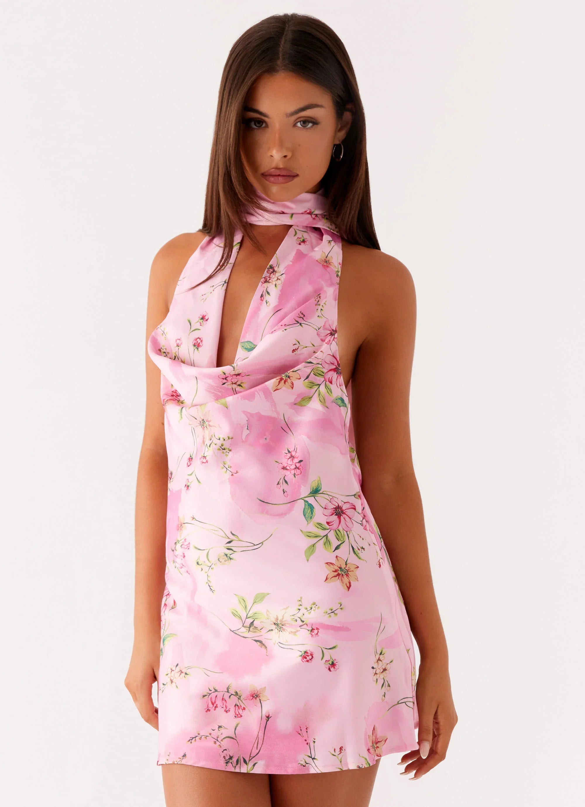 Robe Courte Heidi - Imprimé Floral Rose