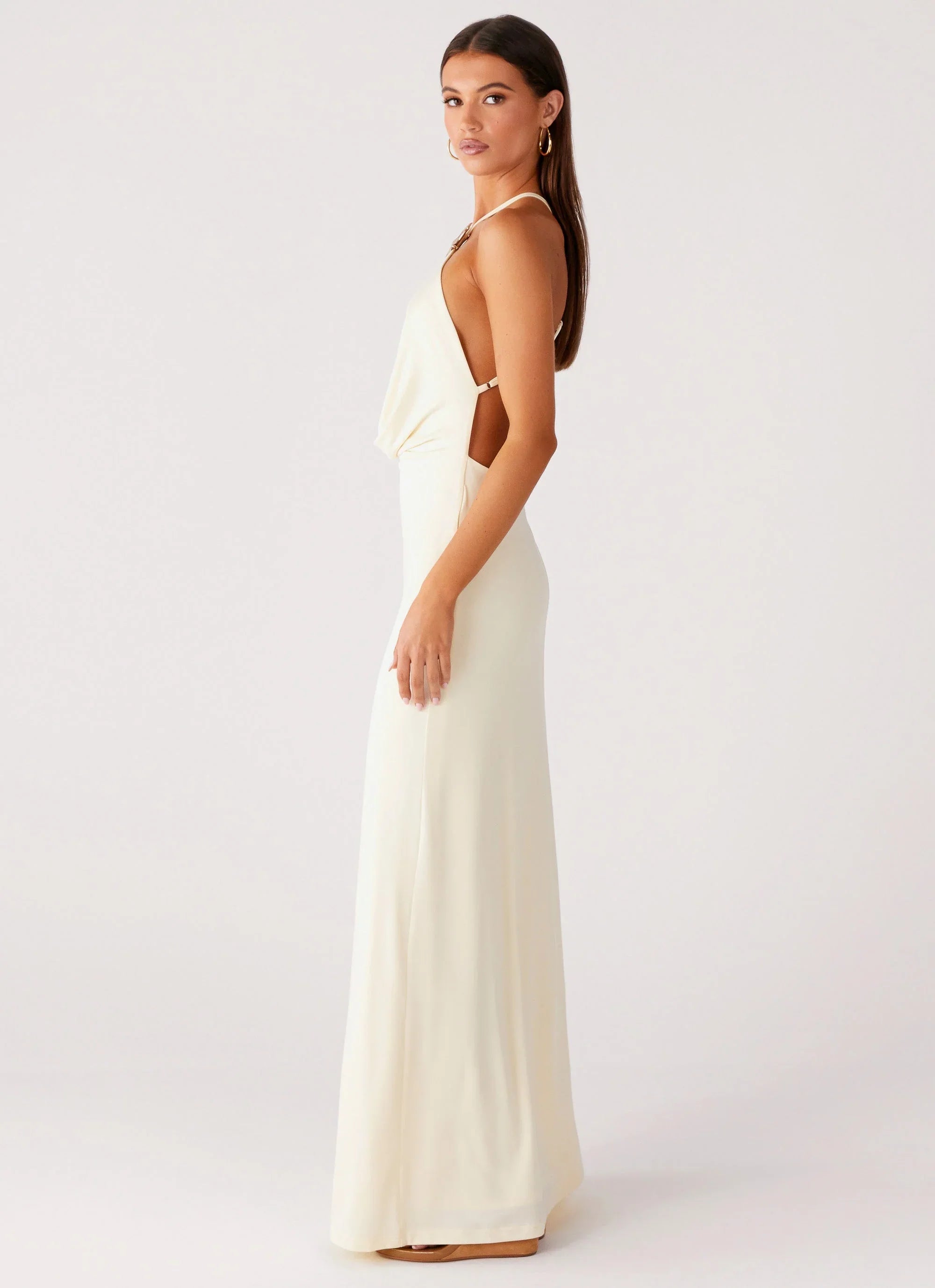 Robe longue Mistlight Cowl - Jaune
