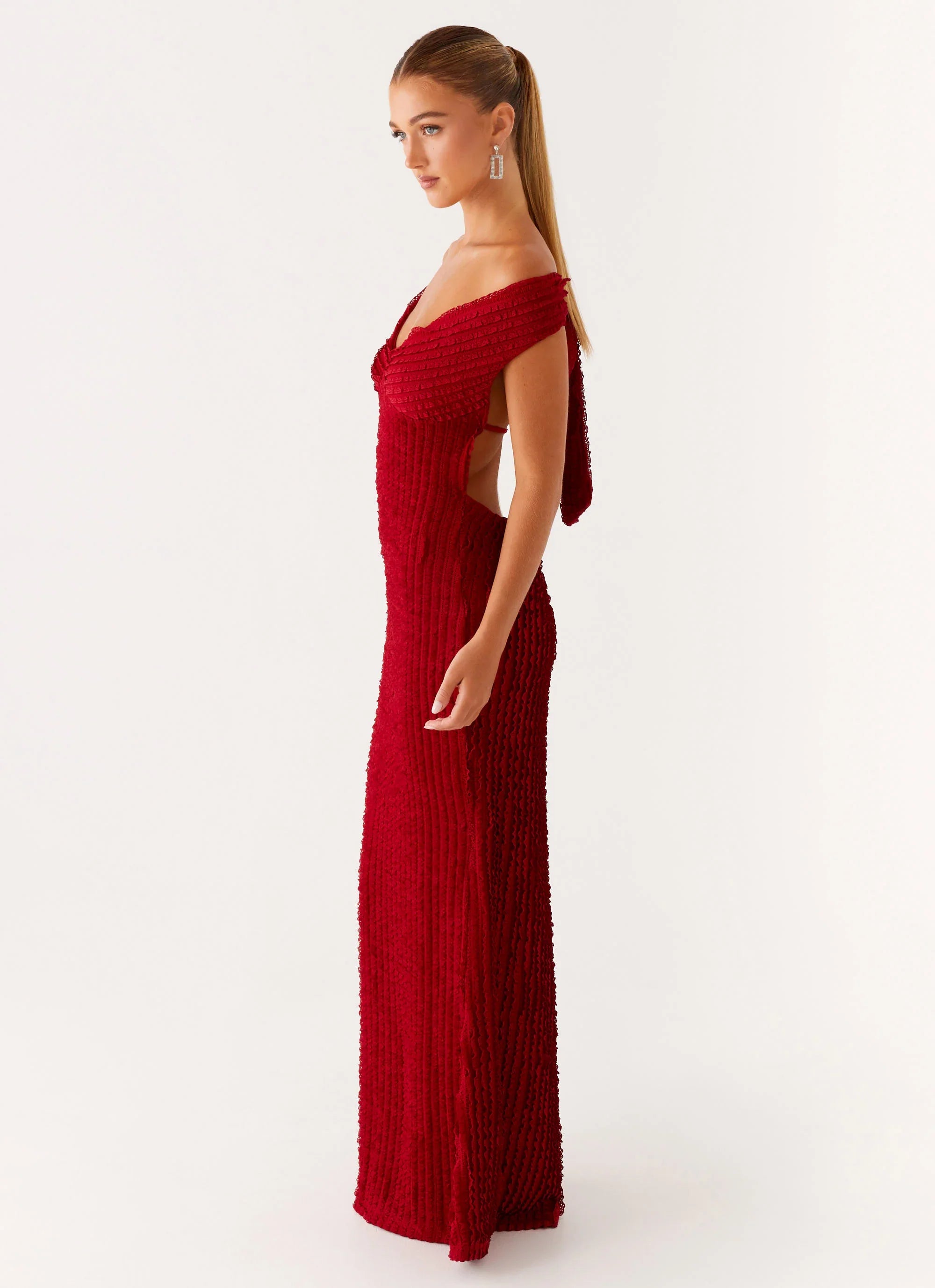 Robe longue Chantelle - Rouge