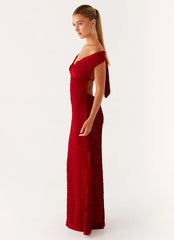 Robe longue Chantelle - Rouge
