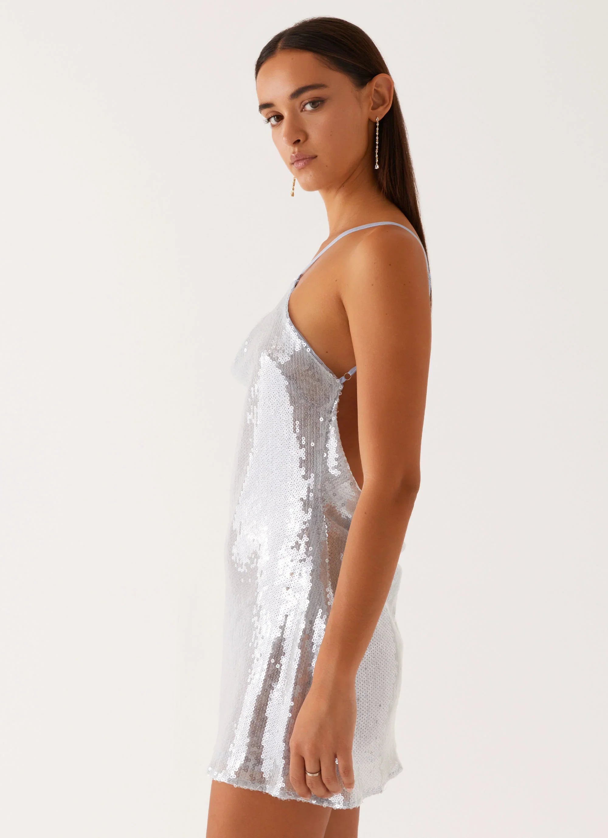 Mini-robe dos nu Radiant Energy - Bleu