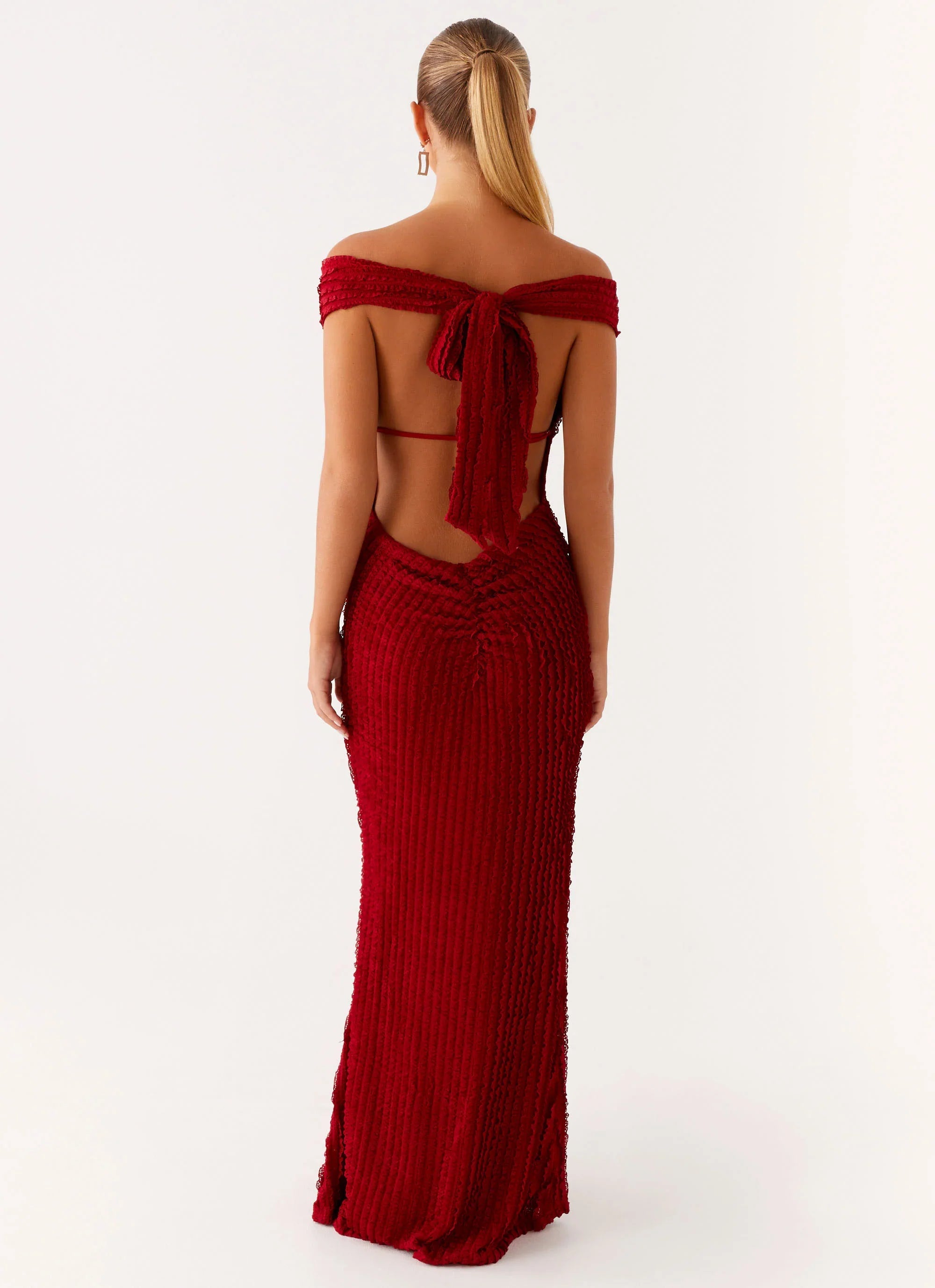 Robe longue Chantelle - Rouge