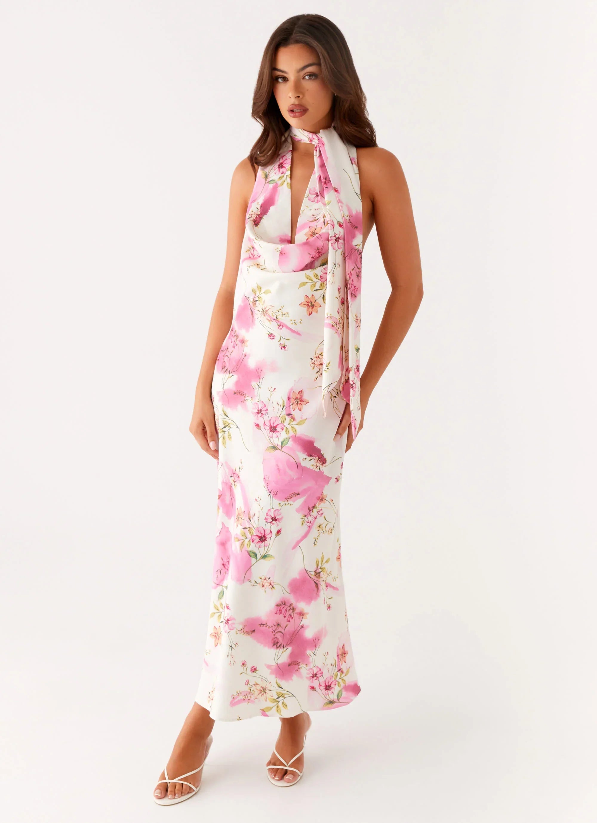 Robe midi Jensen - Imprimé floral ivoire