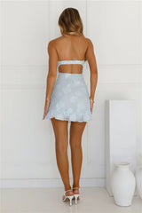 Robe Courte Sans Bretelles Delightful Dreams Bleue
